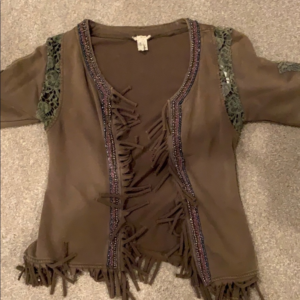 Sz small hunter green buckle jacket